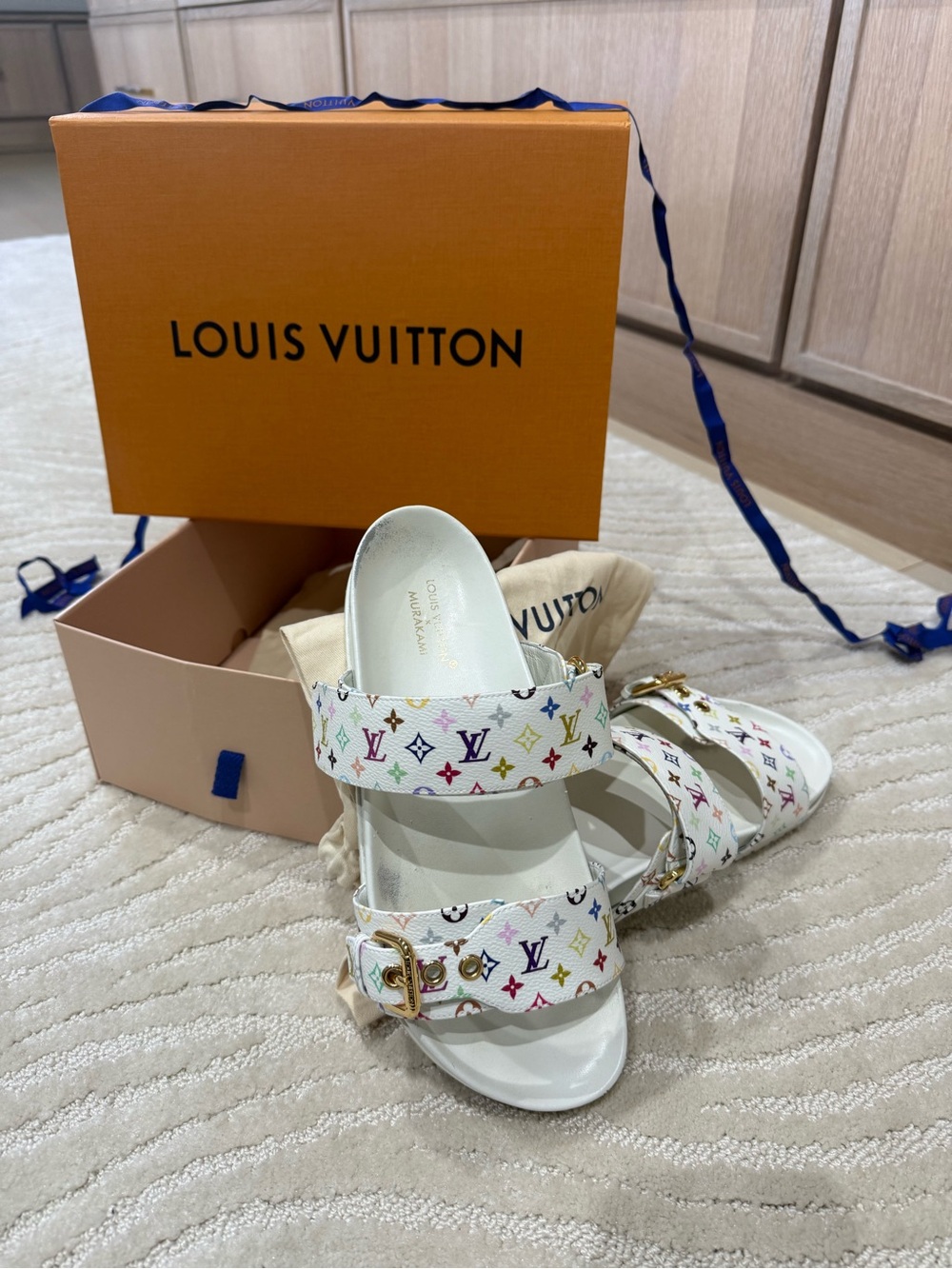 Louis Vuitton X Murakami Multi Color Mules